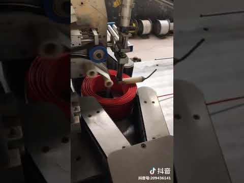 Cable wrapping. Cable packing machine.