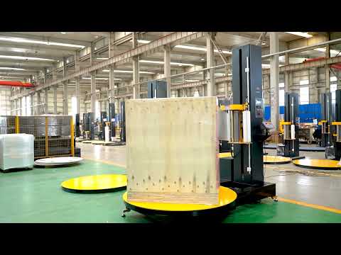 Pallet wrapper with weighting system # Automatic pallet wrapping machine with scale