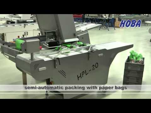 HOBA - Closing of Paper bags with clipband, Bread Slicer HSA-2, Packing Line HPL-20 - Semi Automatic