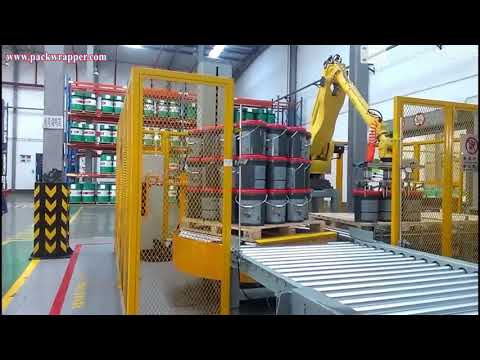 #packwrapper com #wrapper palletizer line for pallet ,stretch wrapper