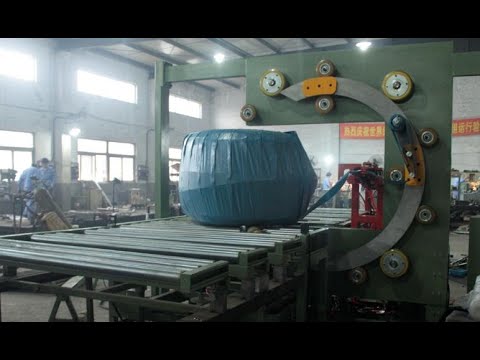 Automatic coil packing machie for big pipe coil, wire coil