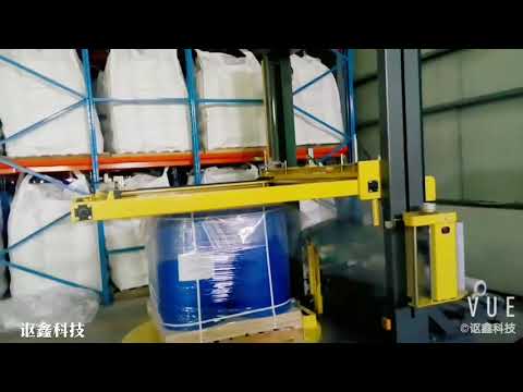 Full-automatic Pallet Stretch Wrapping Machine With Top Film Dispenser