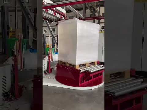 Pallet wrapper +top sheet dispenser 2 in 1 machine,pallet wrapping machine stretch film wrap machine