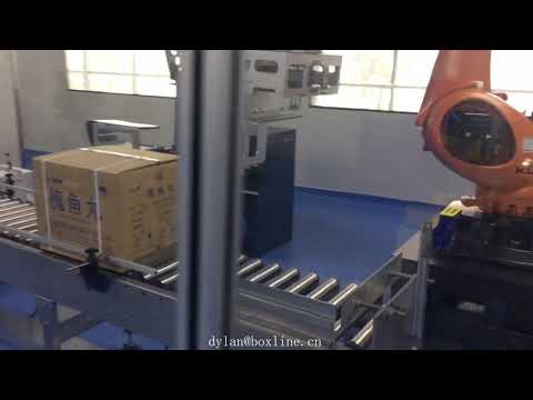 Robot packing and palletizing line