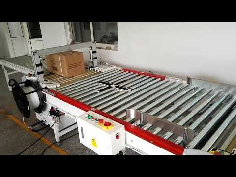 Fully Automatic Strapping Machine,4 Straps Carton Packing Line, 4 Straps Carton Strapping Line