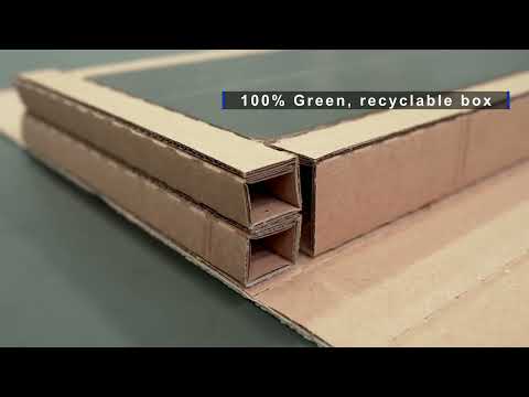 Sustainable packaging line for packing panels and disassembled furniture