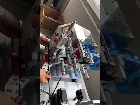 Semi auto cable sticker wrapping machine