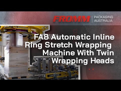 FA8 Automatic Inline Ring Stretch Wrapping Machine With Twin Wrapping Heads