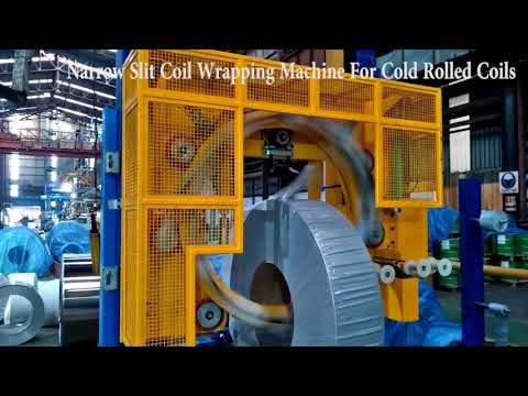 NARROW SLIT COIL WRAPPING MACHINE FOR COLD ROLLED COILS