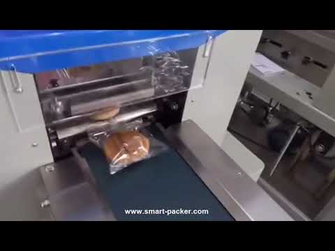 Hamburger bread horizontal film wrapping bag filling sealing packing machine