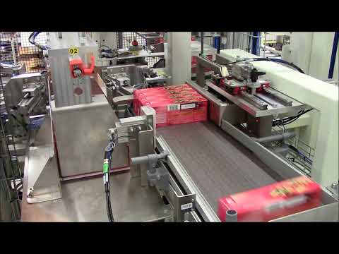 JOMET - Automatic packing of biscuit boxes in wrap-around cartons