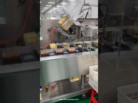 Automatic cake cookie bag candy bar product carton packing machine encasing line