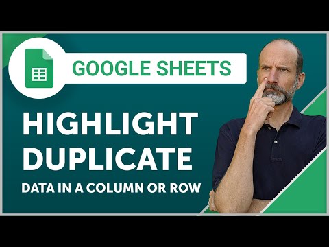 Google Sheets - Highlight Duplicate Data in a Column or Row