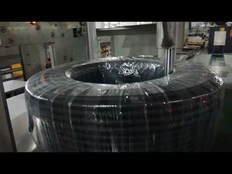 RF cable coiling wrapping machine