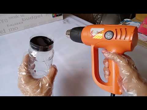 How to shrink plastic sealer using heat gun?