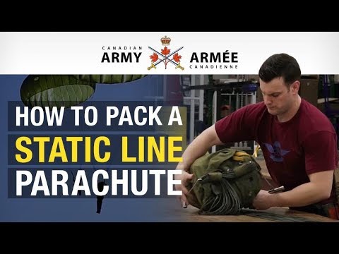 Learn how to pack a static line parachute