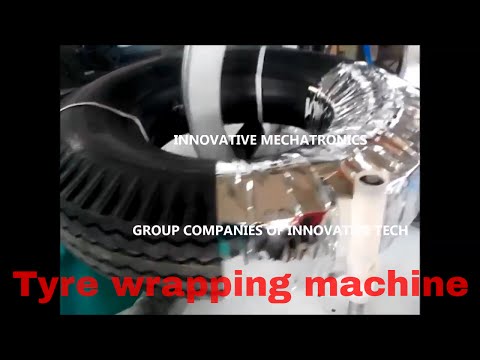 Tire wrapping machine, tire packing machine