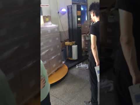 Automatic carton box pallet film wrapping packing machine over wrapping pallet sealing machine