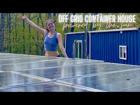 Self Built SOLAR Array That COMPLETELY POWERS Our OFF GRID Home |EP:111 | Shipping Container House