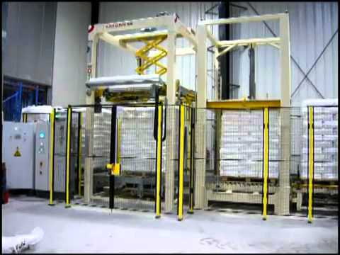 SATURN S6: Automatic pallet stretch ring wrapping machine for bags and big bags