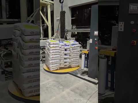 Automatic skid/pallet stretch film wrap pallet wrapper pallet wrapping machine with scale