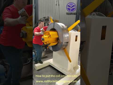 How to put the steel coil into decoiler