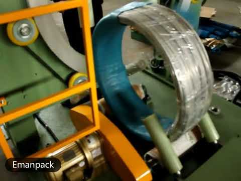 Semi-automatic wire coil wrapping machine