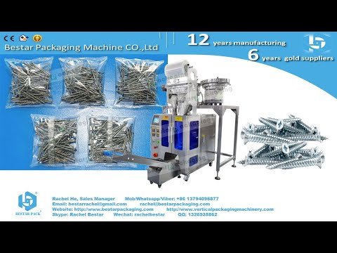 Long screws counting packing machine with two vibrations orbital location system