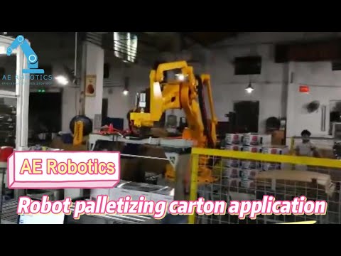 Industrial Robots Use Advanced Palletizing Capabilities for Carton Palletizing Applications