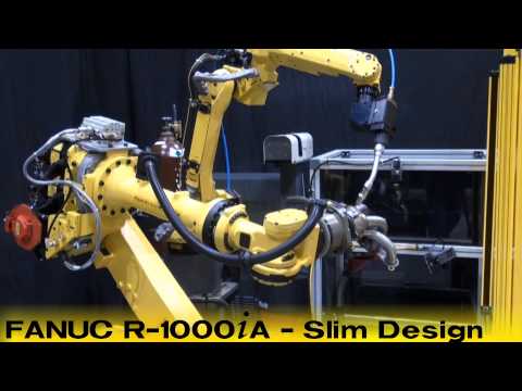 ARC Mate 100iC Welding Robot Performs Live Arc Weld -- FANUC Robotics Industrial Automation