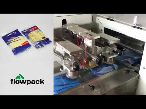 horizontal flow wrapper for pvc glove packaging, top-seal flow wrapping machine