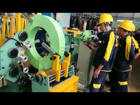 Steel coil wrapping machine