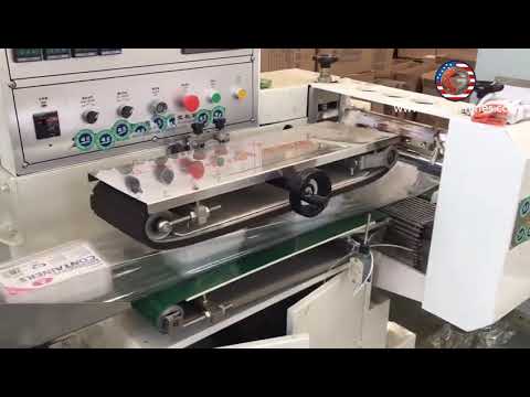 Pillow type flow pack tray box horizontal film wrapping shrinkin sealing packing machine automatic b