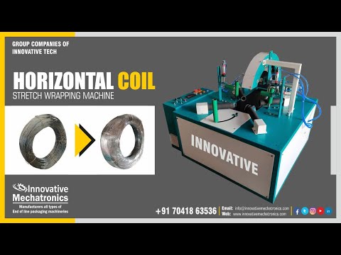 Horizontal coil stretch wrapping machine | horizontal coil wrapper