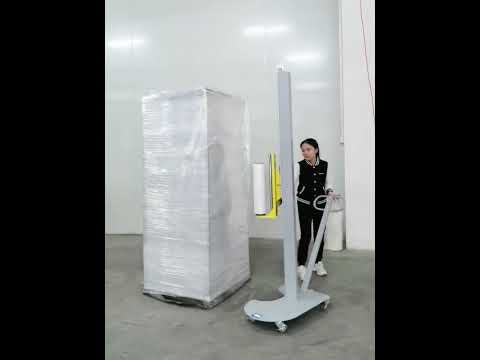 XT 4511M Manual Mobile Pallet wrapper， how to use manual mobile pallet wrapper?