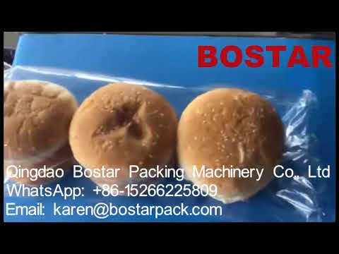 Burger hotdog buns automatic horizontal pillow bag flow packaging wrapping machine flow wrappers