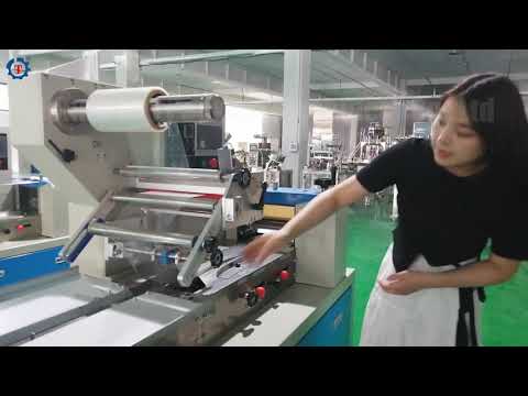 Horizontal Wrapping Machine Super Efficiency for Vegetable, Fruits, Face Mask, Bread, Candy, etc