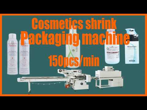 Automatic Shower Gel/Shampoo bottle shrink packaging machine