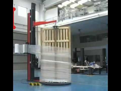 Door vertical stretch wrapping machine with low price