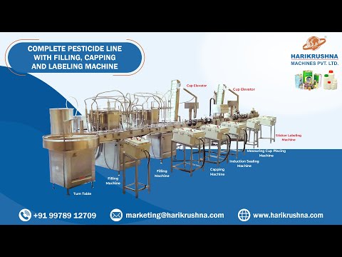 Complete Pesticide FLP Packing Line | Filling Machine | Capping Machine | Labeling Machine