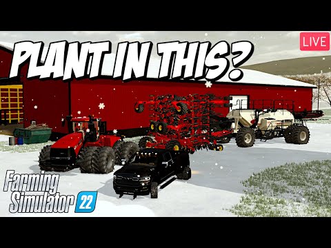 🔴LIVE | Can We Plant in the Middle of a Blizzard? | Farming Simulator 22