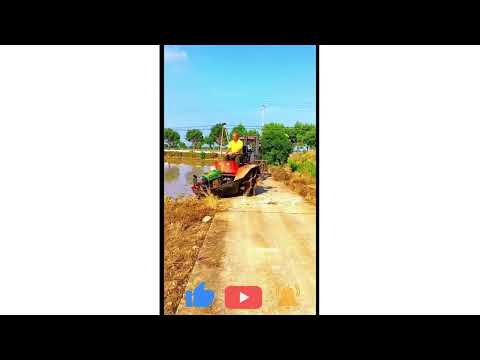 Paddy field plowing machine amazing video and satisfactory #shorts