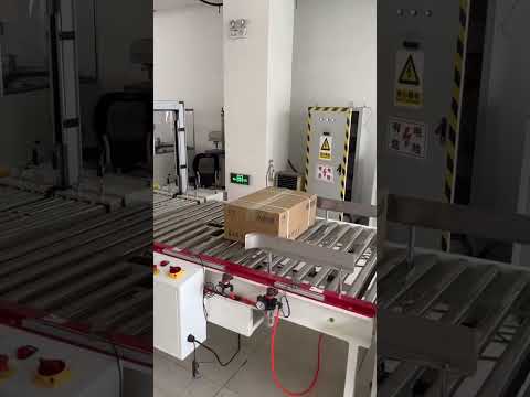 4 straps carton box case sealing and strapping line,carton sealer +automatic strapping machine strap