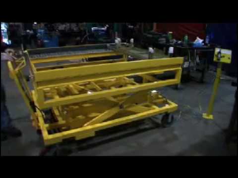 Industrial Conveyor Cart with Scissor Lift, Material Handling Equipment