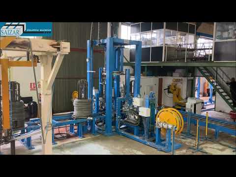 Complete automatic packing line for wire coils