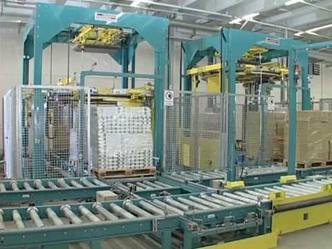 TITAN fully automatic strapping and stretch line of paper stacks