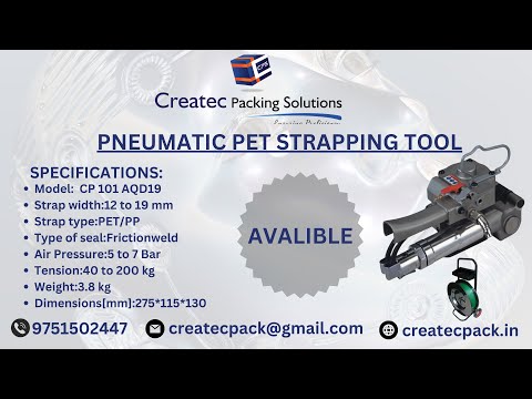 PNEUMATIC PET STRAPPING TOOL | Strapping machine | @createc | wooden boxes packing