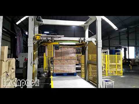 High speed orbital ring type pallet stretch wrapping machine