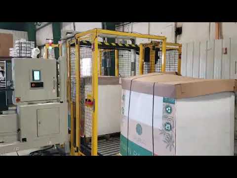 Stretch Wrapping Machine on Roller Conveyor