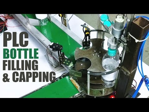 Automatic Bottle Filling &amp; Capping Machine Using PLC